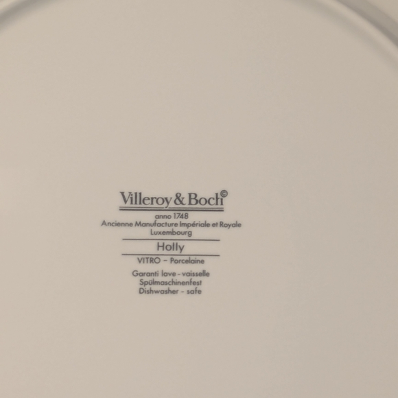 2 Villeroy & Boch Holly Porcelain 12" Dinner Plates - Picture 4 of 4